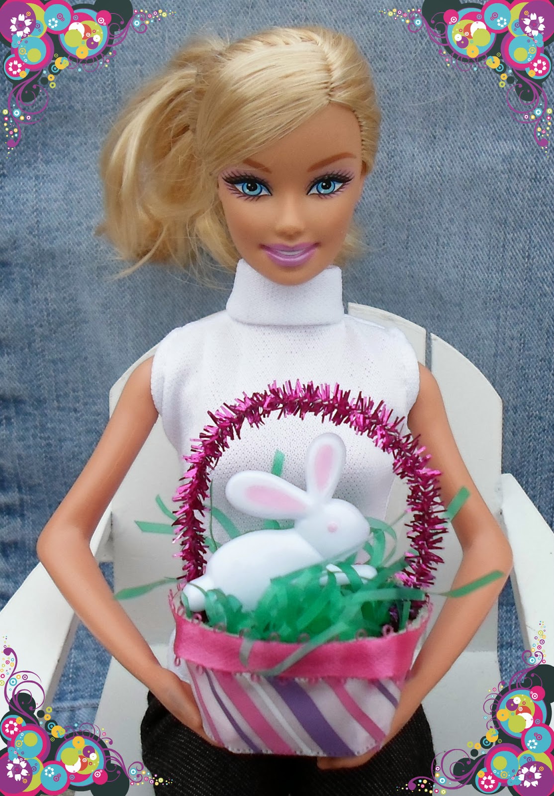 Happier Than A Pig In Mud: Easter Basket for Barbie from Egg Carton