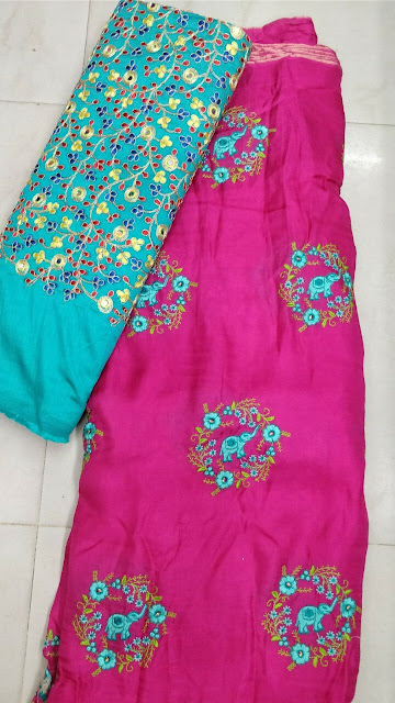 Jute georgette sarees with designer blouse | Buy Online georgette sarees