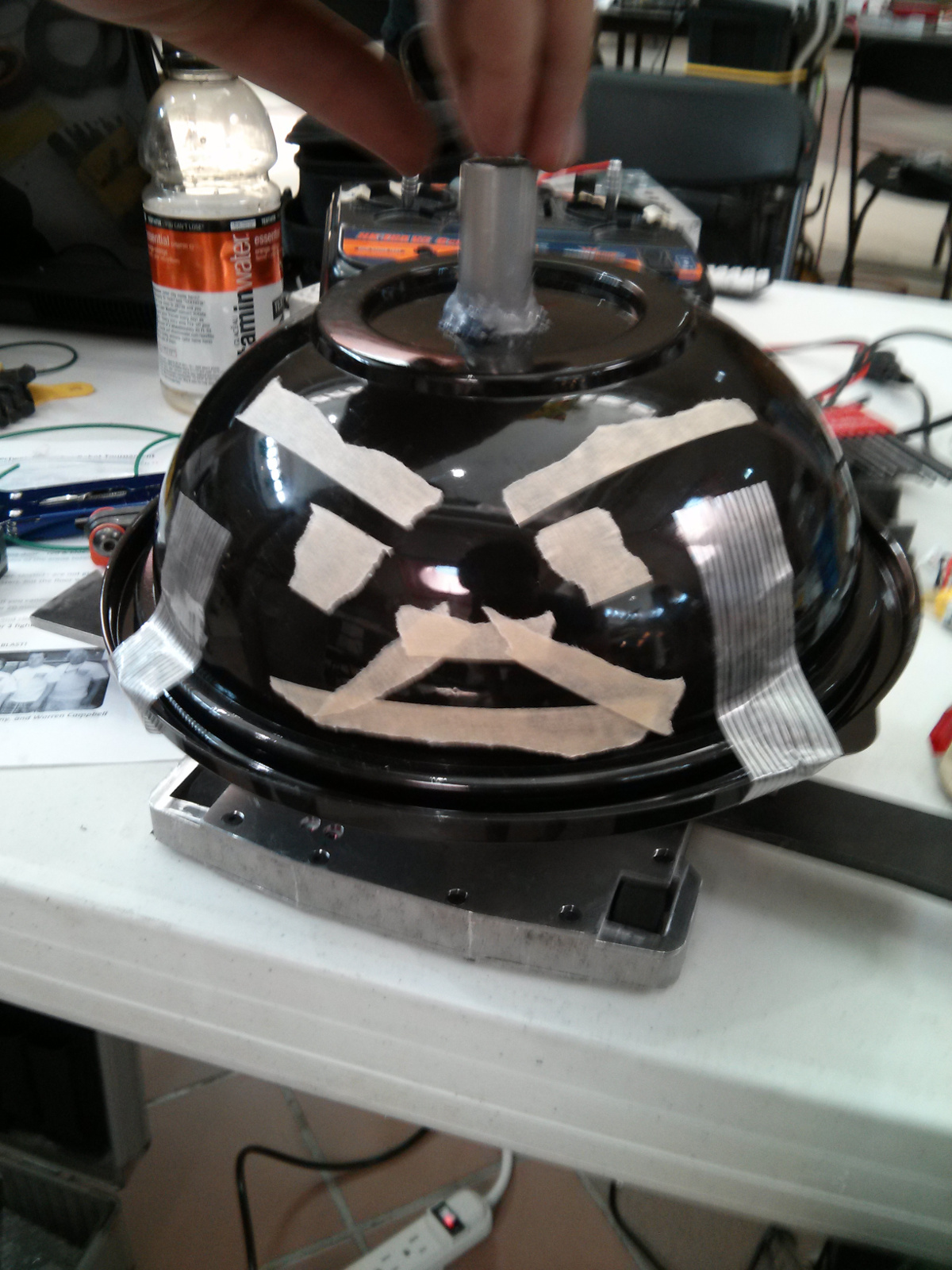 aaronbot3000 Final Exam Flat, oversizedbar spinner combat robot