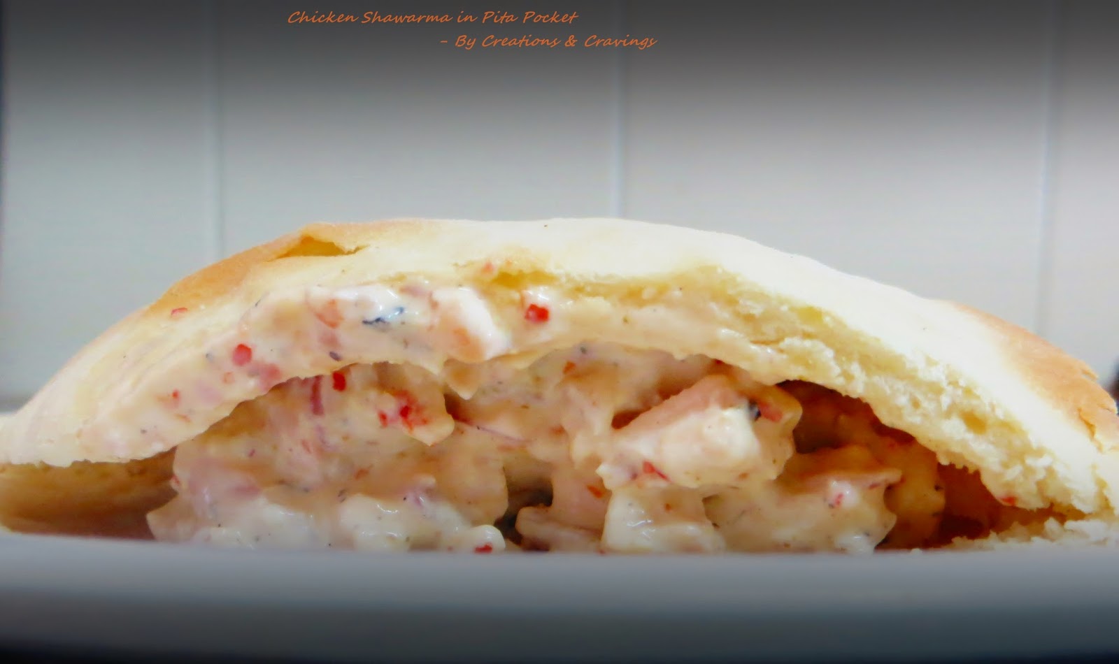 Creations & Cravings Chicken Shawarma in Pita Pocket