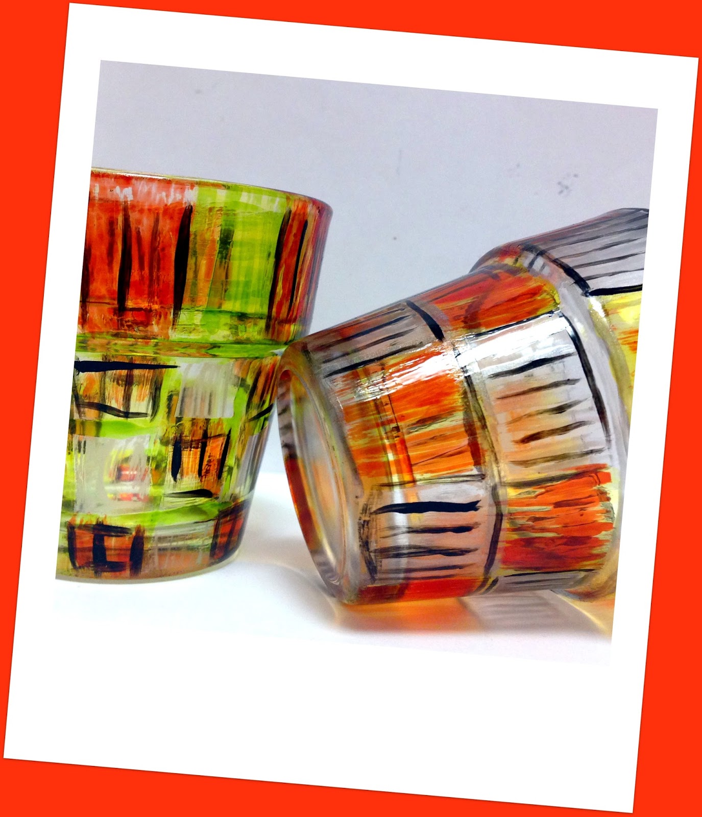 DIY, Colorful Etched Glass Pots!!