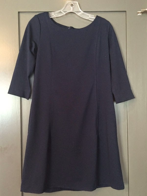 laws of general economy: Uniqlo navy shift dress, size S/M