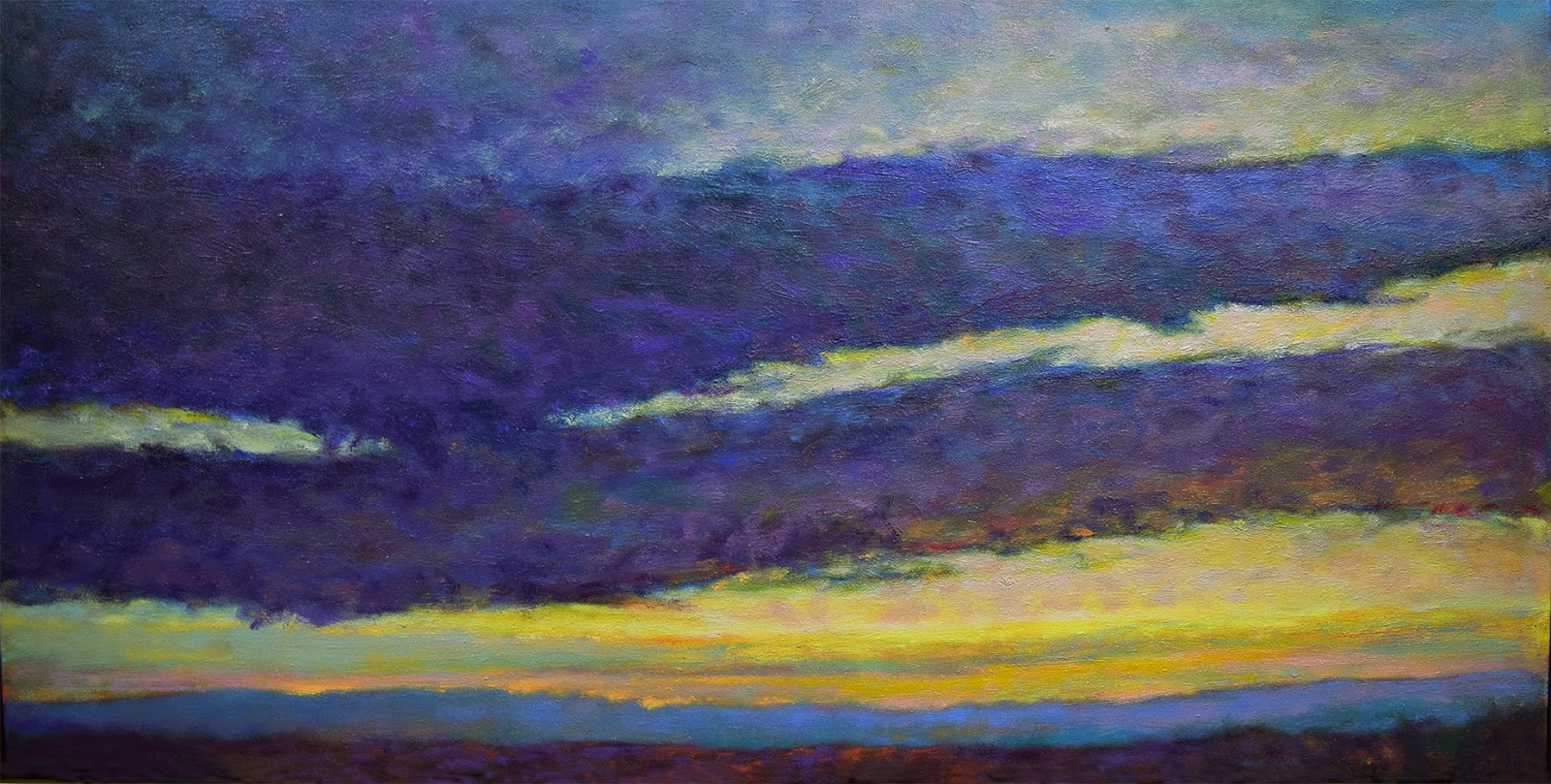 Ken Elliott / For the Color Grateful Notices Soft Sunset, oil on canvas, 24 X 48