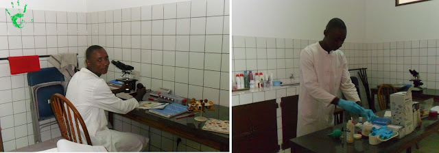 Laboratorio analisi del centro medico in Africa