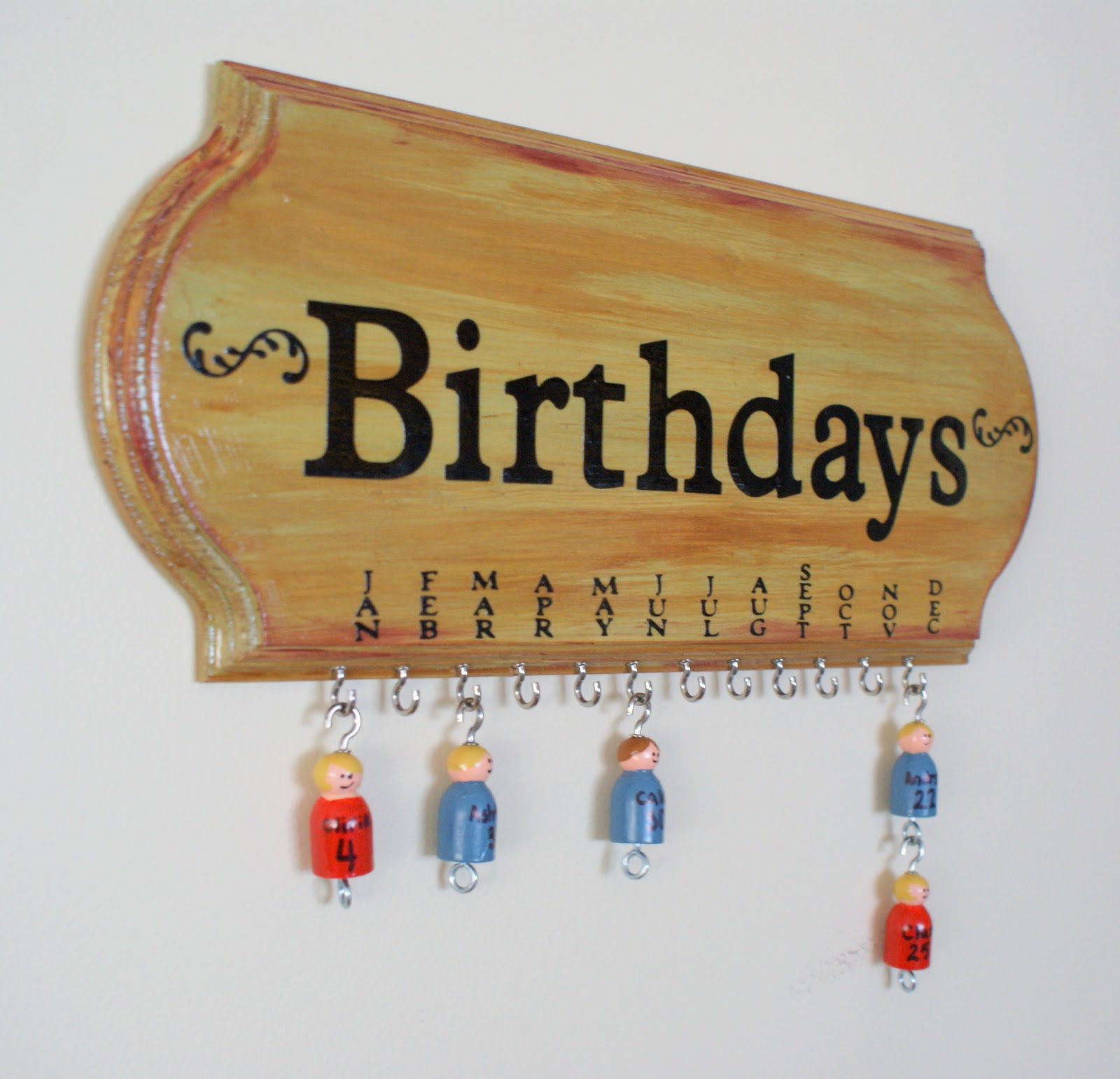 Handmade Birthday Calendar