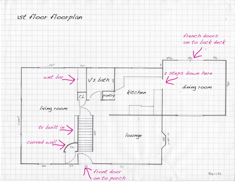 the white picket fence 1st floor floorplan and renovation
