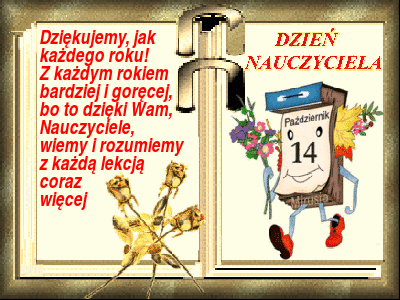 Święta różnych grup zawodowych: Animowane gify i obrazki na - Dzień  Nauczyciela