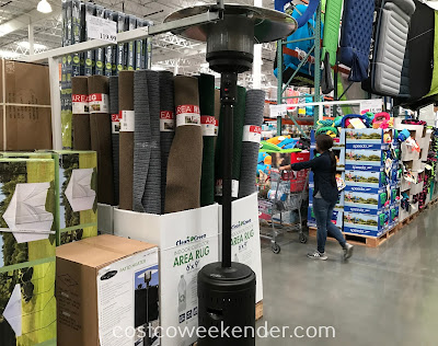Stay warm while outside in your backyard with the Fire Sense Commercial Patio Heater