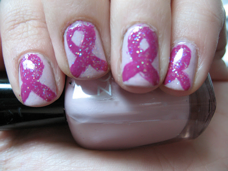 2. Breast Cancer Awareness Nail Art - wide 2