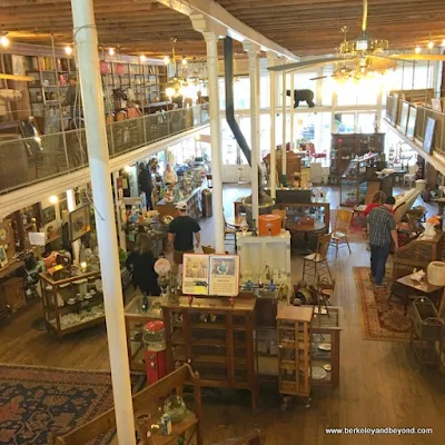 interior of The Emporium antiques shop in Jamestown, CA