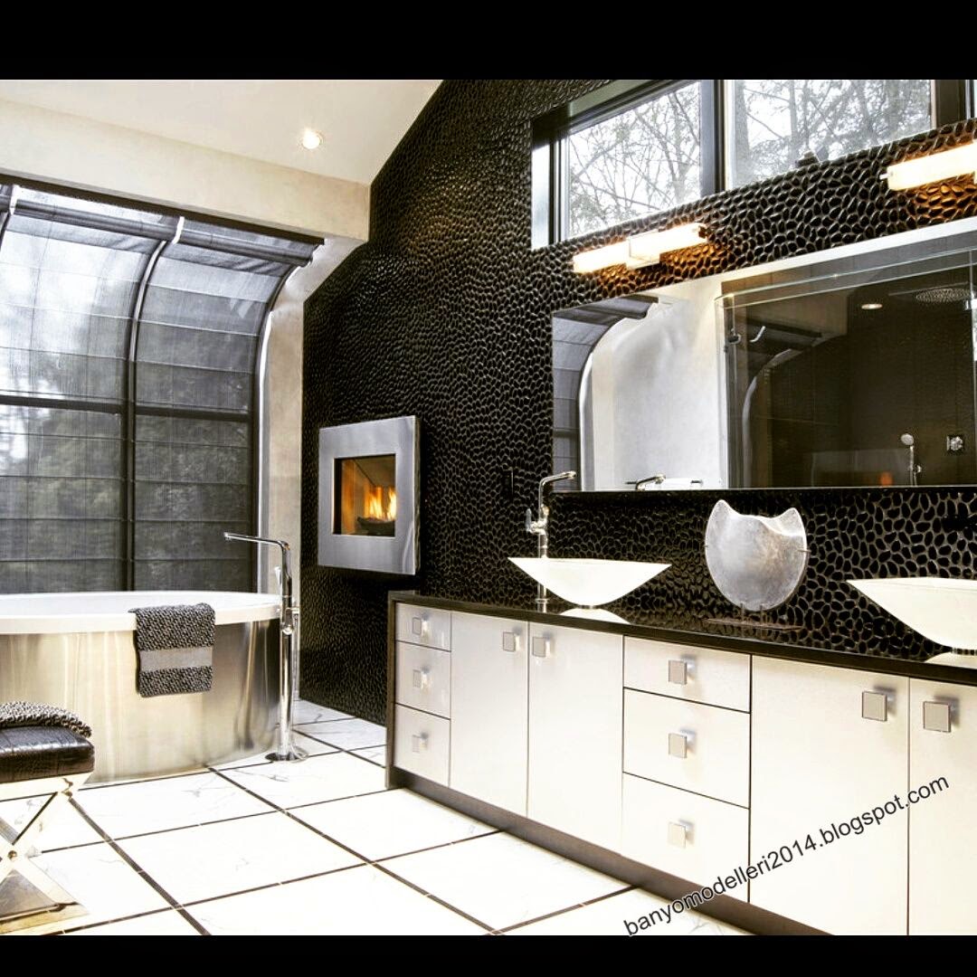 Siyah Banyo Modelleri BANYO MODELLERİ Siyah Banyo Modelleri BANYO MODELLERİ