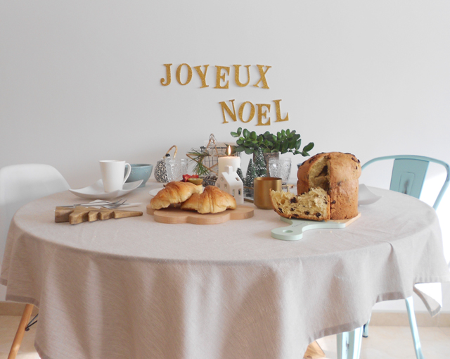 Decoracion mesa desayuno Navidad