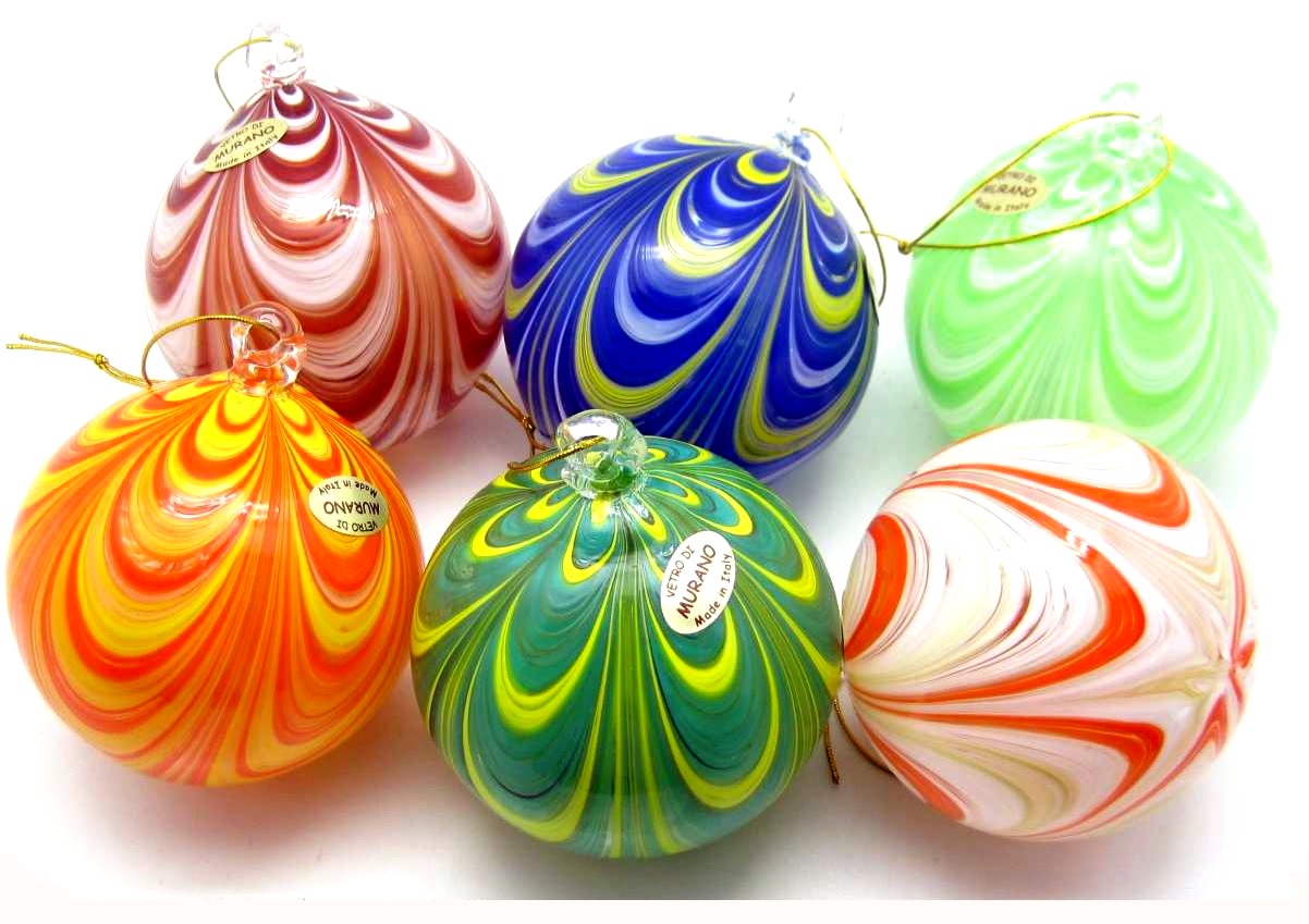 Morbideidee.com: Palline di Natale 8 Cm in Vetro soffiato FENICIO by