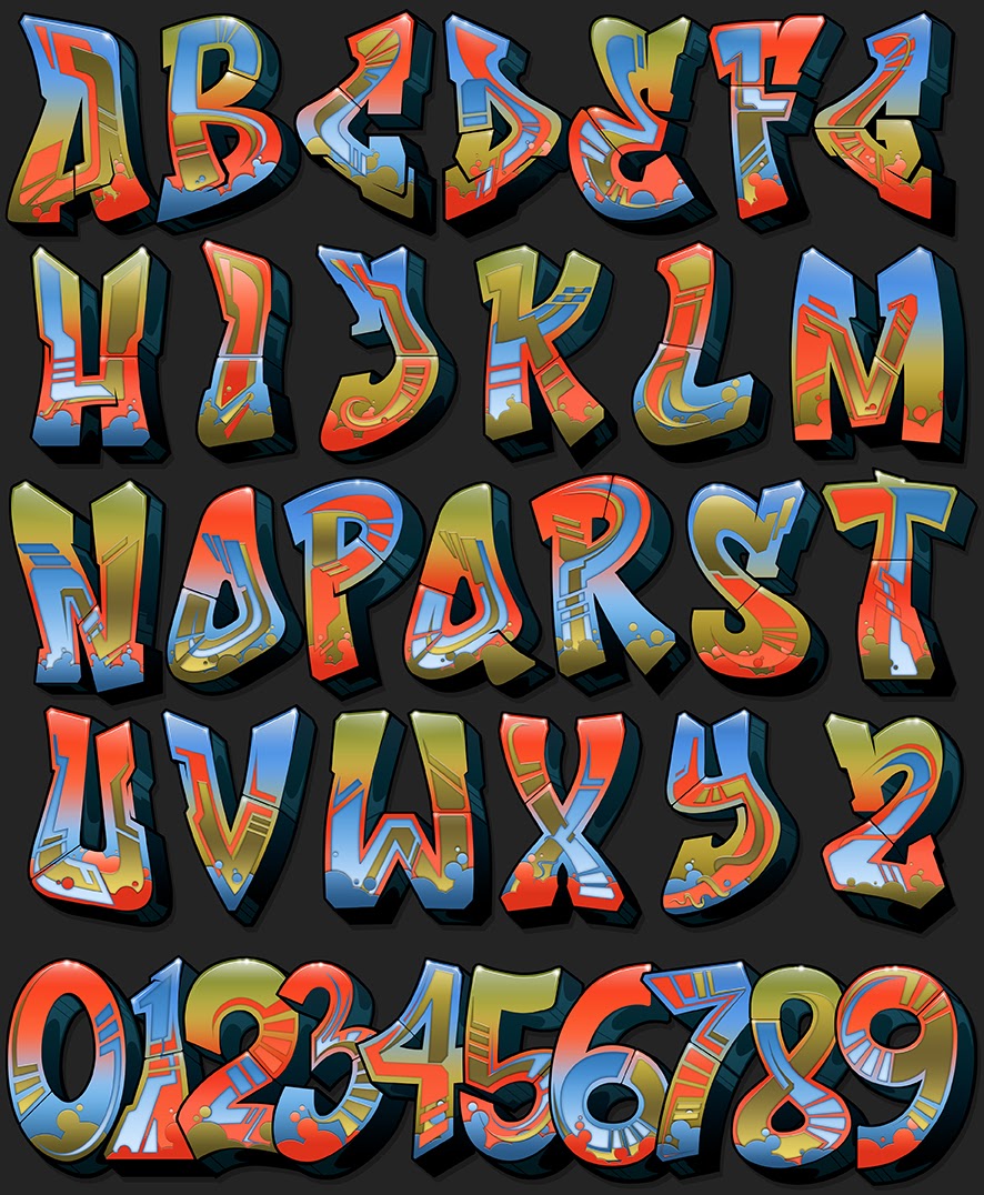 38+ Graffiti Letters Colors Mindgem fonts | Images Collection