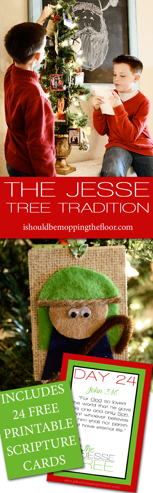 The Jesse Tree Christmas Tradition | Free Printable Scripture Cards | A unique and blessed tradition to depict the story of the birth through ornaments and scriptures.