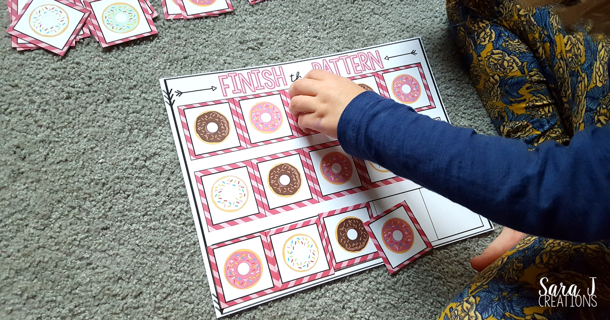 Super cute donut math and literacy activities that are perfect for preschool and kindergarten classroom centers or homeschool activities with little ones.