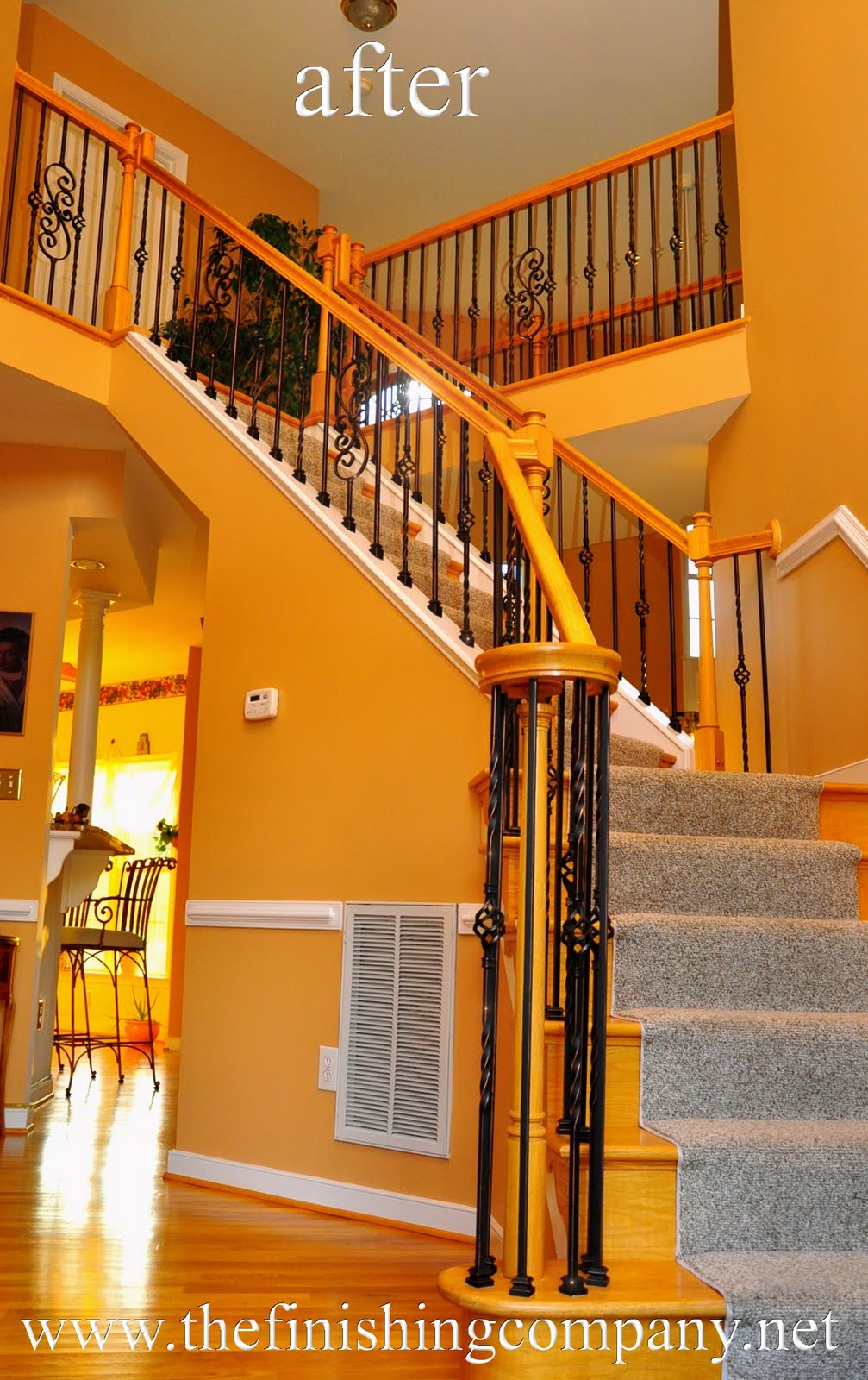 Crown Molding Installer. House of Iron balusters