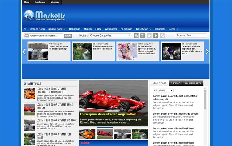 Free Blogger Template - Maskolis Free Blogger Template - Maskolis
