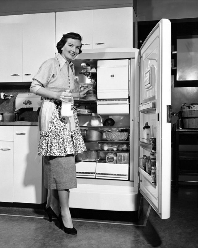 25 Vintage Photos Show What People Often Had in the Refrigerators From