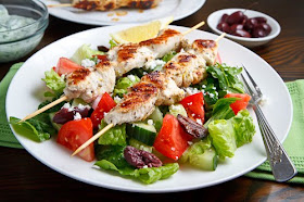 Chicken Souvlaki Salad