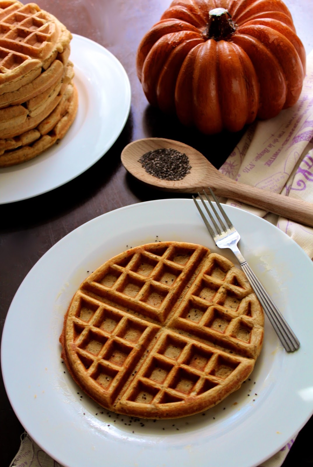 Lavender Pumpkin Chia Seed Waffles The Lavender Apple
