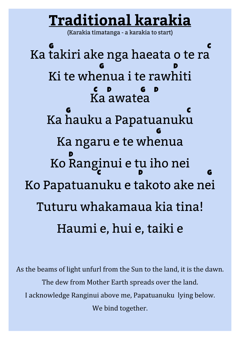 Maori Karakia Timatanga