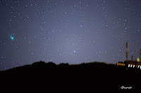 從小觀音山昇起的Lovejoy 彗星 / Pentax O-GPS1