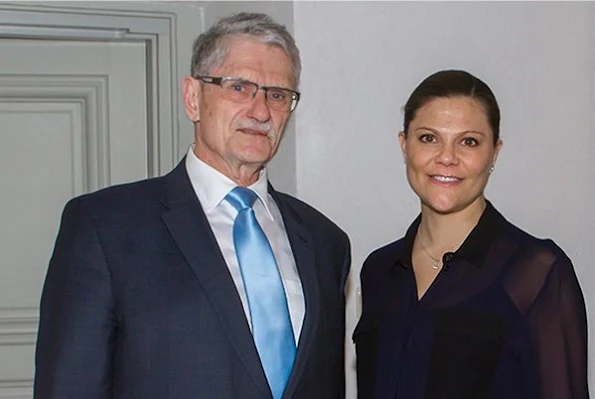 Crown Princess Victoria of Sweden met with Mogens Lykketoft, the president of United Nations General Assembly at Stockholm Royal Palace. 