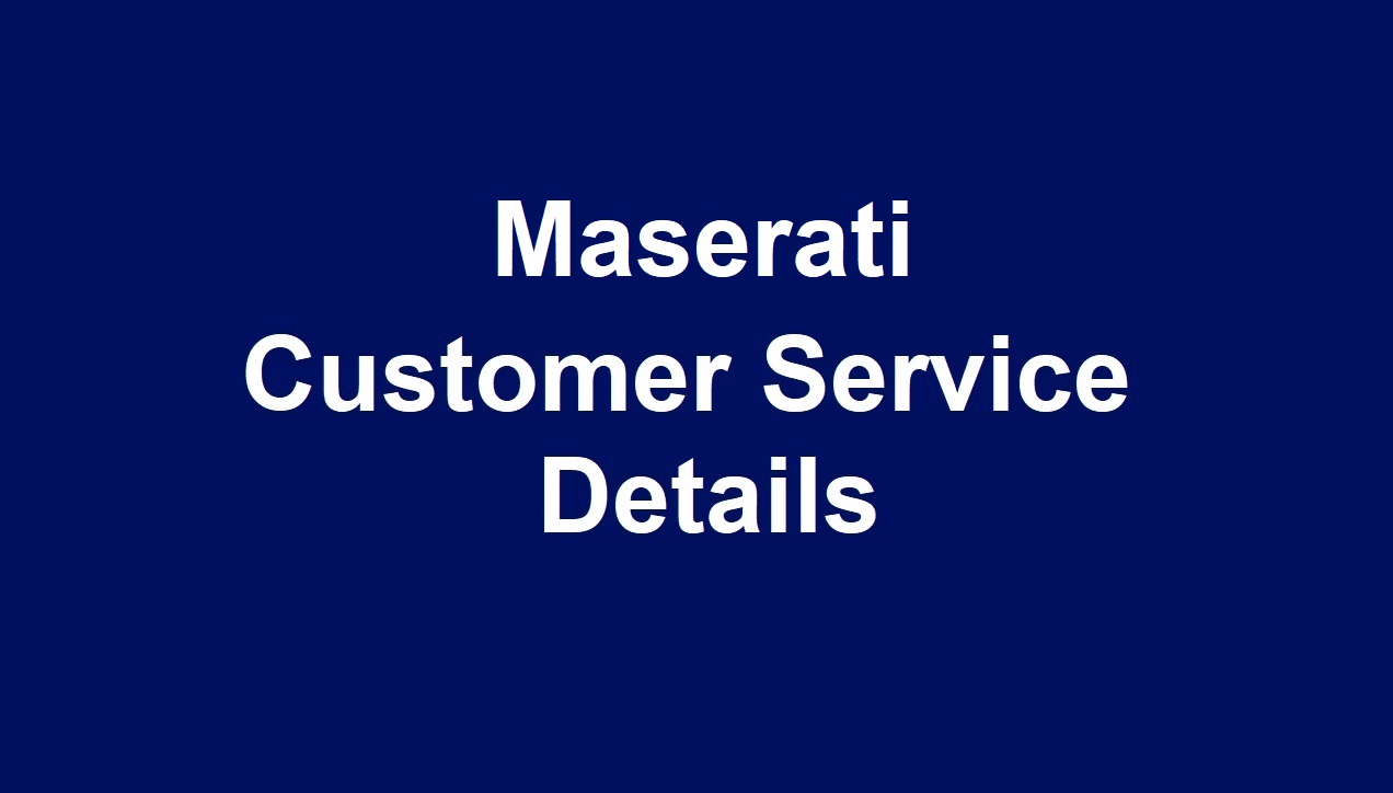 Maserati Customer Service Number