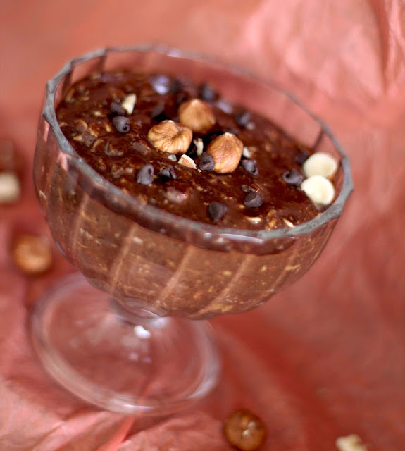 Healthy Nutella Overnight Dessert Oats - Desserts with Benefits