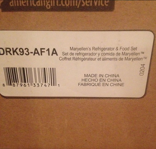 maryellen's refrigerator & food set