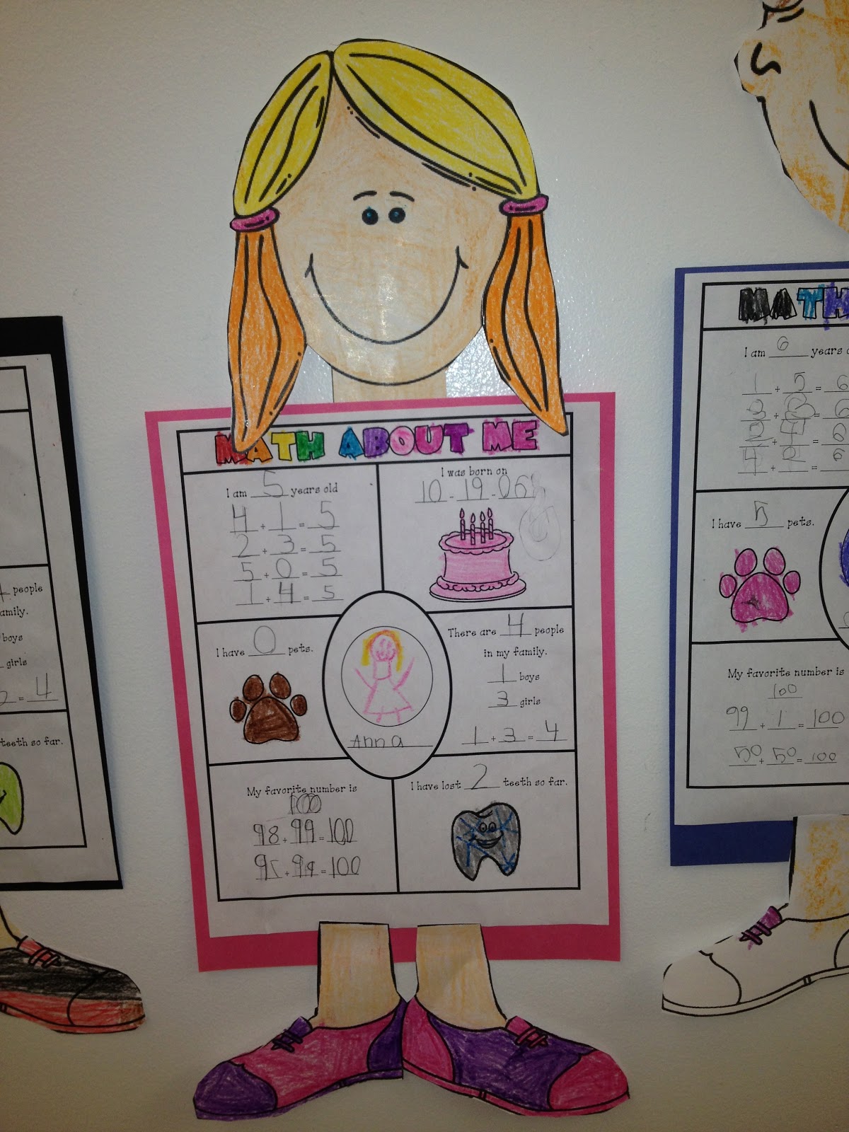 First Grade Smiles Math About Me
