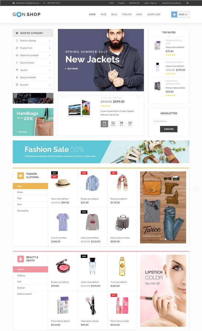 Gon - Responsive Multi-Purpose WordPress Theme
