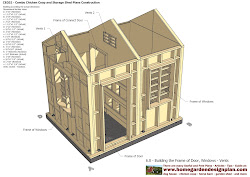 plans storage shed gambrel coop chicken roof 10x12 combo garden construction sheds