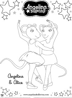 Desenhos Para Pintar Angelina e Sua Amiga Alice 