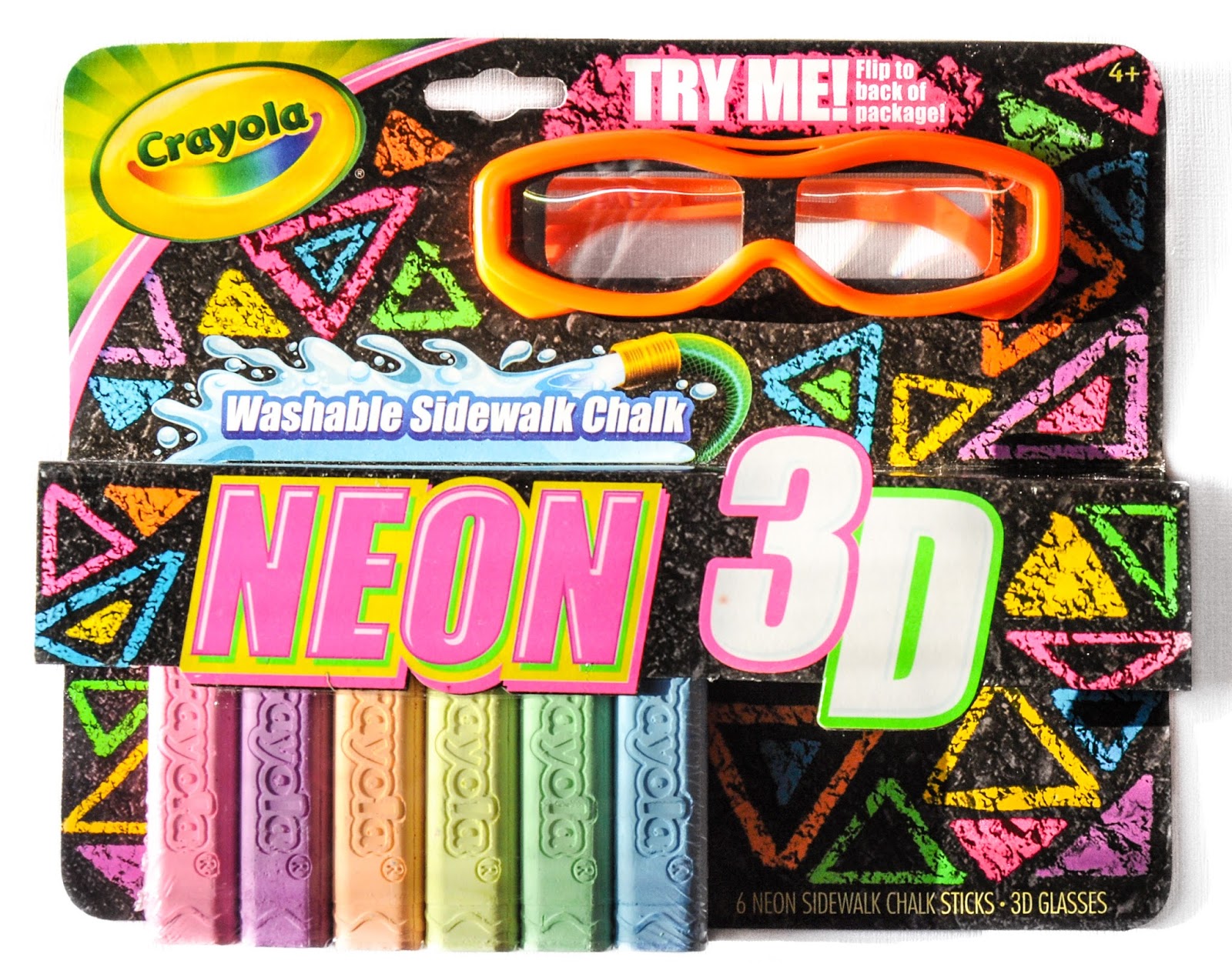 Crayola Neon 3D Sidewalk Chalk: What's Inside the Box