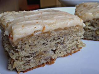 Banana Bread Bars with Brown Butter Frosting 
