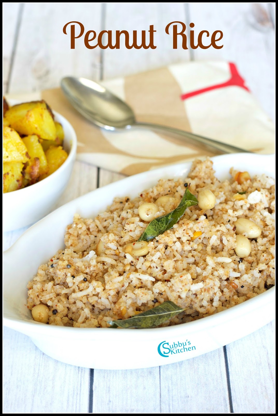 Peanut Rice Recipe Verkadalai Sadam Subbus Kitchen
