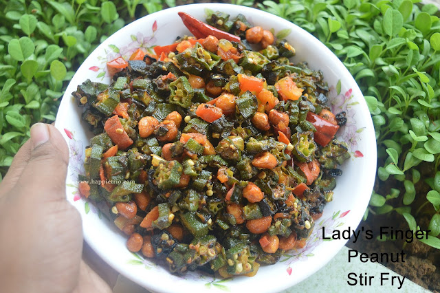 Lady's finger Peanut Stir Fry | Bhindi Peanuts Stir Fry