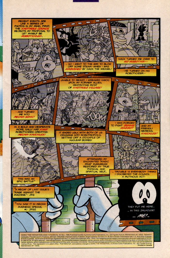 Sonic The Hedgehog (1993) issue 40 - Page 2