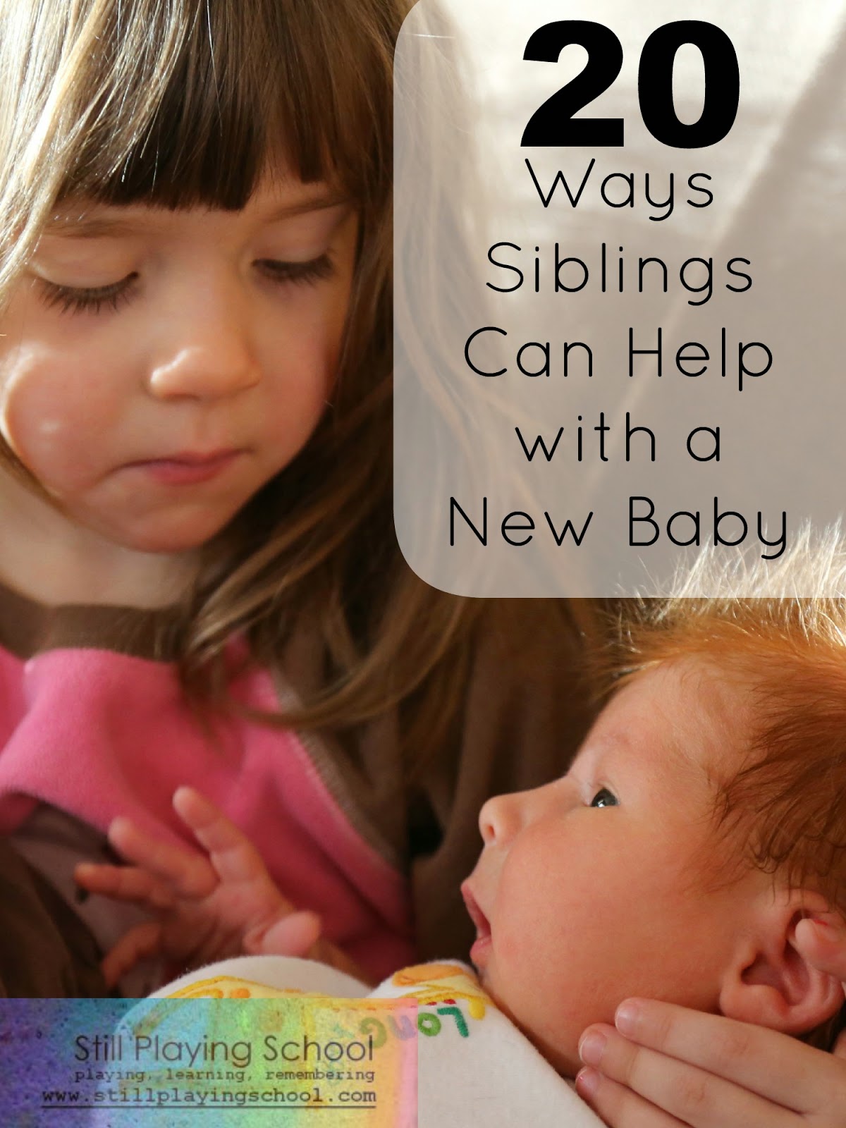 20 Ways Siblings Can Help with a New Baby Still Playing