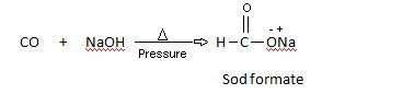 Formic acid preparation from carbon monoxide.
