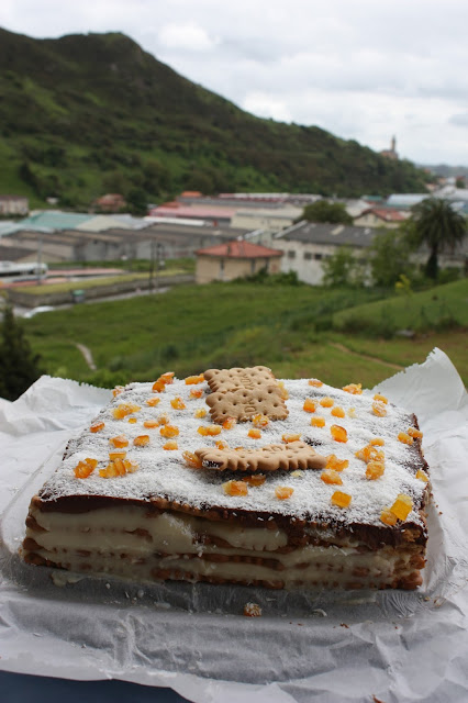 tarta de galletas, crema y chocolate (tarta de la abuela)