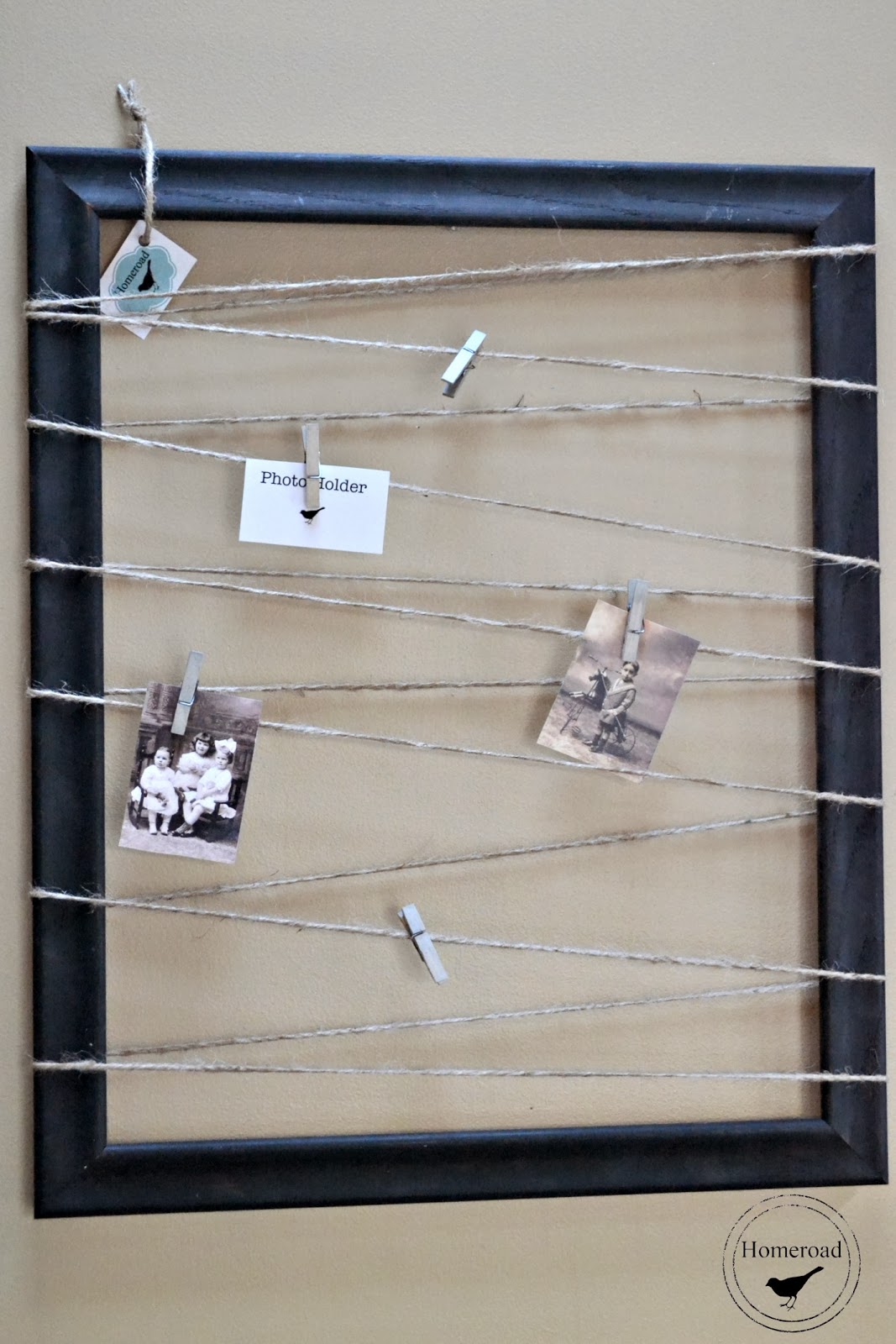 Jute String Frame Photo Display