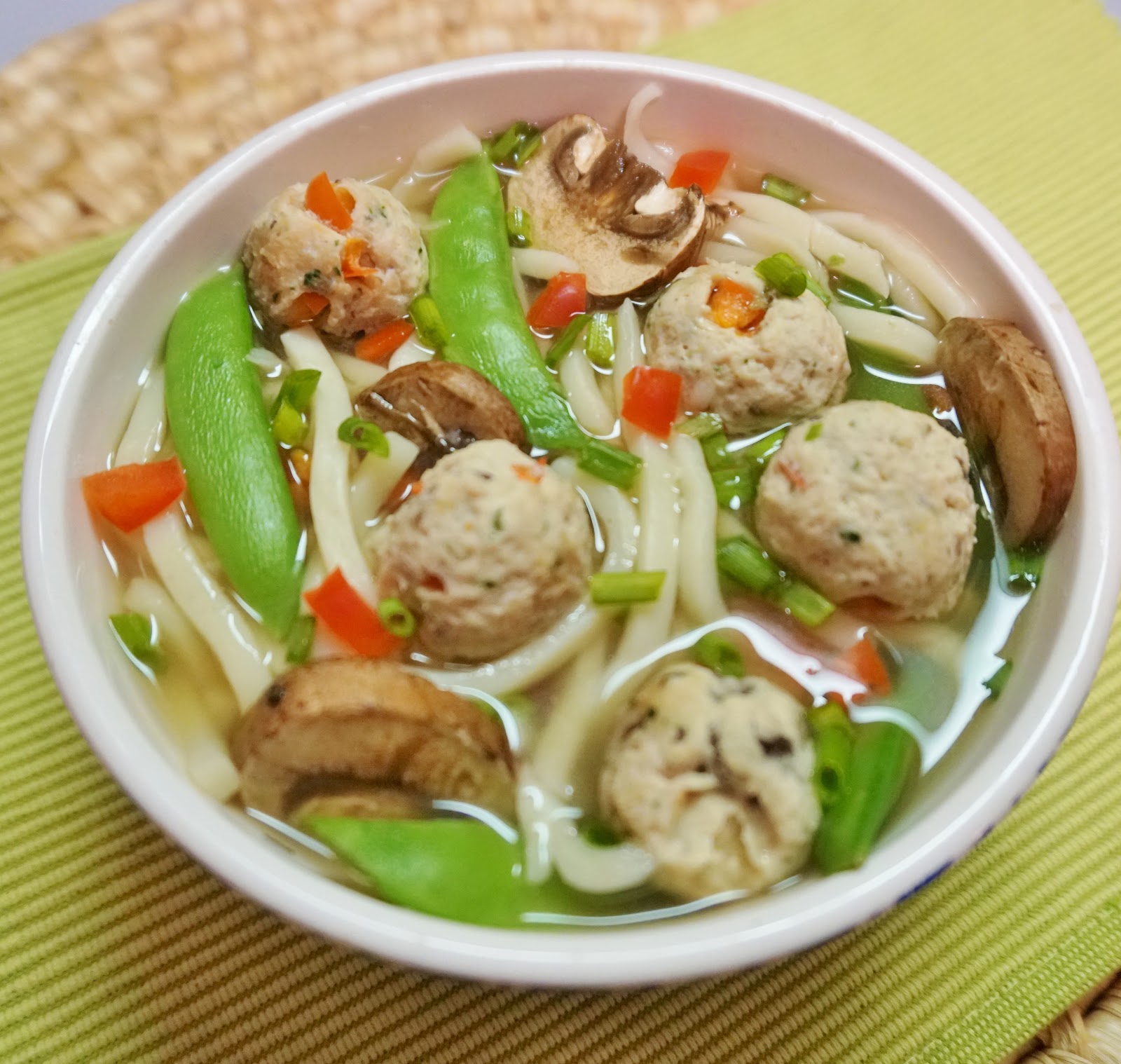 MEGOMANIA can you hear me now? Ginger Chicken Meatball Mushroom Soup