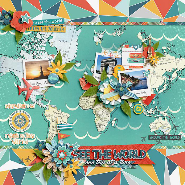 Monday's Highlight: See the World by Alyna / Scrapping with Liz