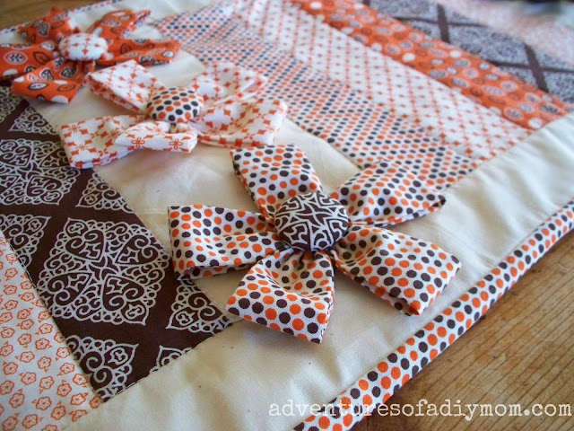 How to Make a Table Runner with Fabric Flowers