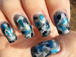 acrylic nail toes teens designs sparkling glittery fingers camouflage navy most recreate manicure