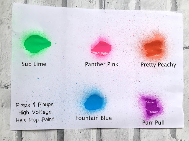 Pimps And Pinups High Voltage Hair Pop Paint Swatches