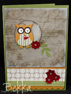 Wood Grain Effect Card with the Owl Punch